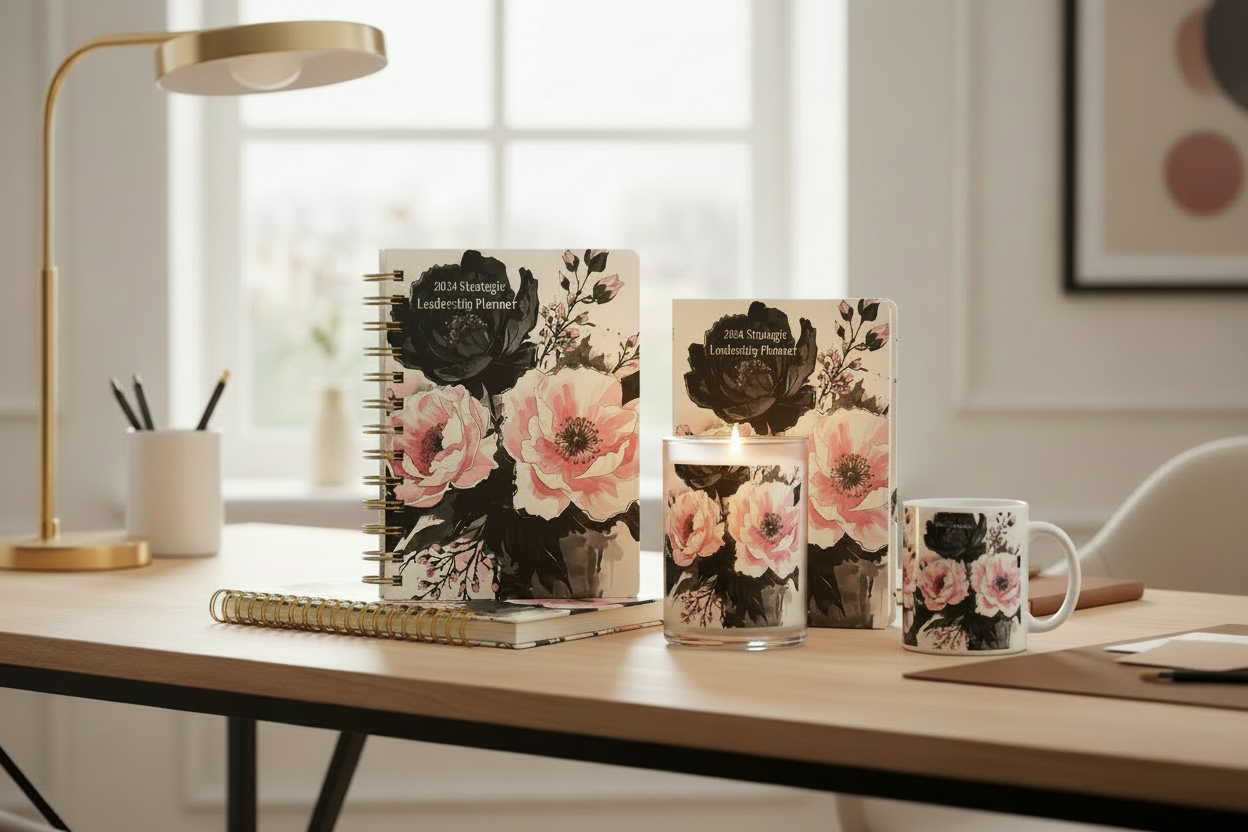 Black & Pink Florals