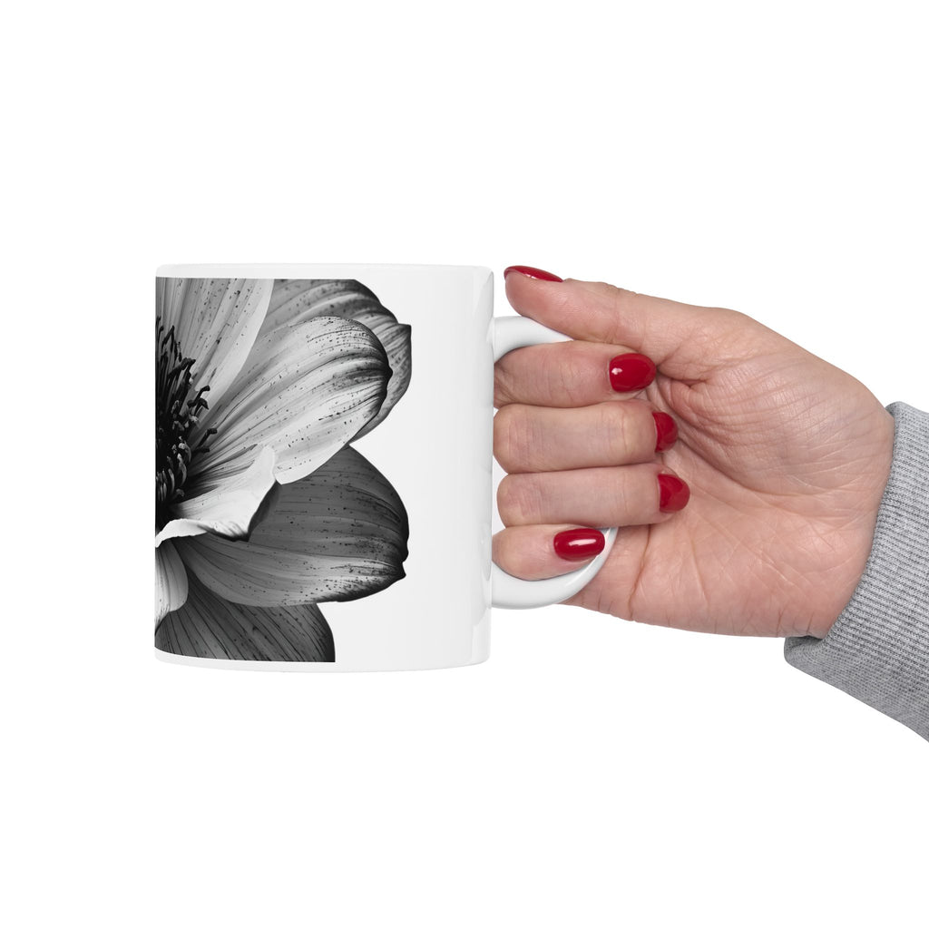Black & White Floral — "Polite Situations" Mug (11oz & 15oz)