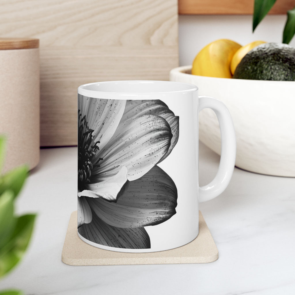 Black & White Floral — "Polite Situations" Mug (11oz & 15oz)