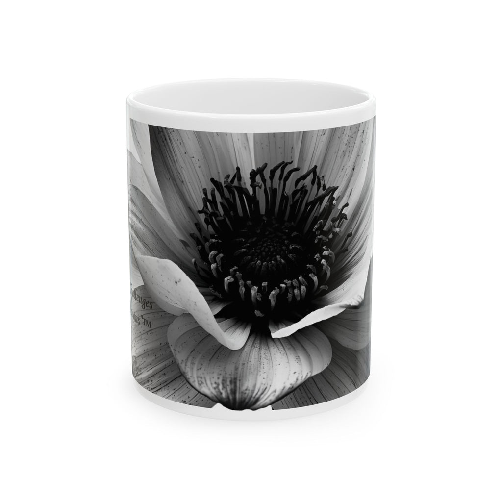 Black & White Floral — "Polite Situations" Mug (11oz & 15oz)