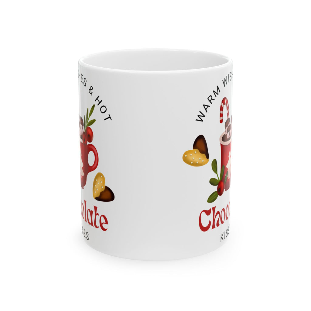 Chocolate Kisses Ceramic Holiday Mug — Warm & Festive (11oz & 15oz)