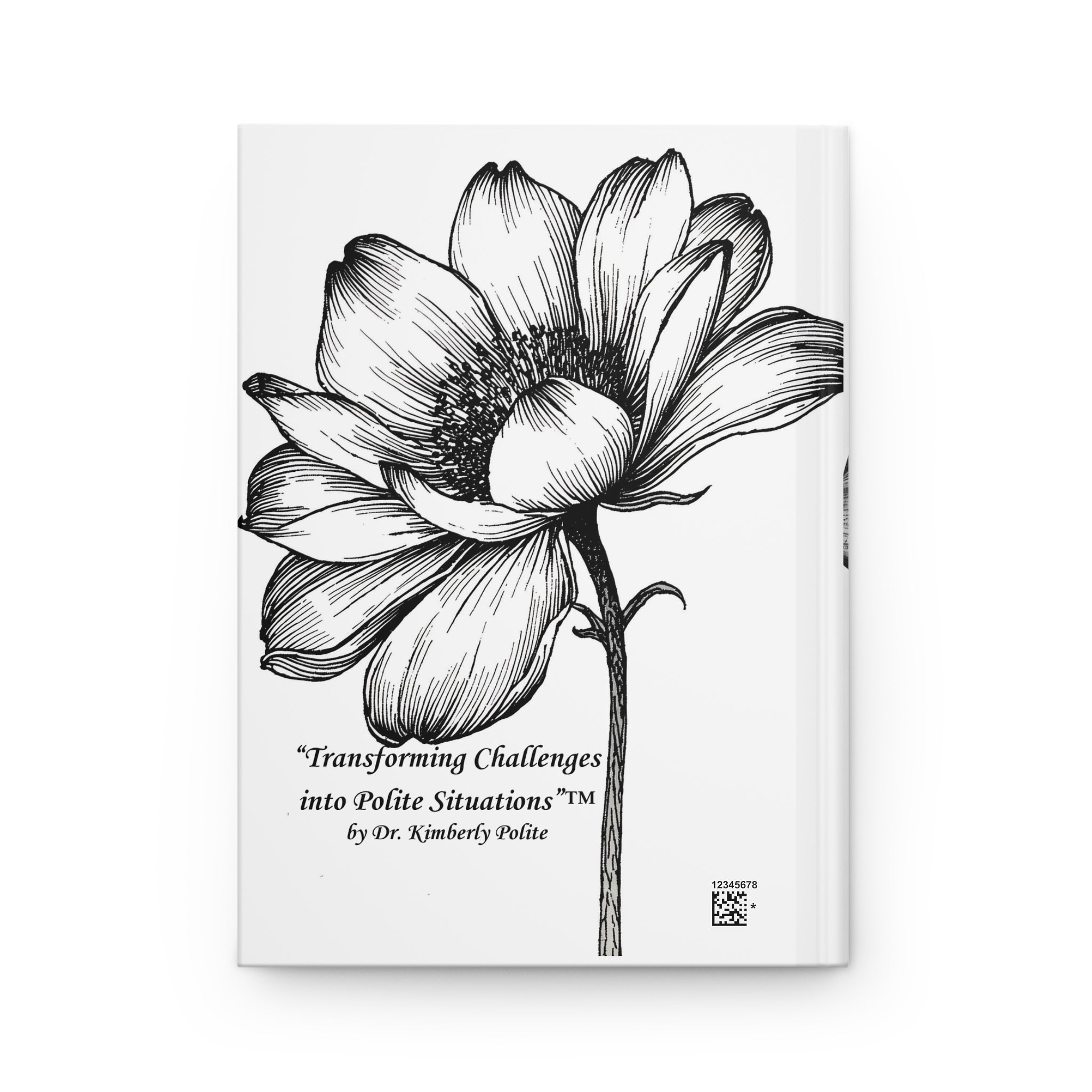 2026 Polite™ Leadership Reflection Journal — Black & White Florals