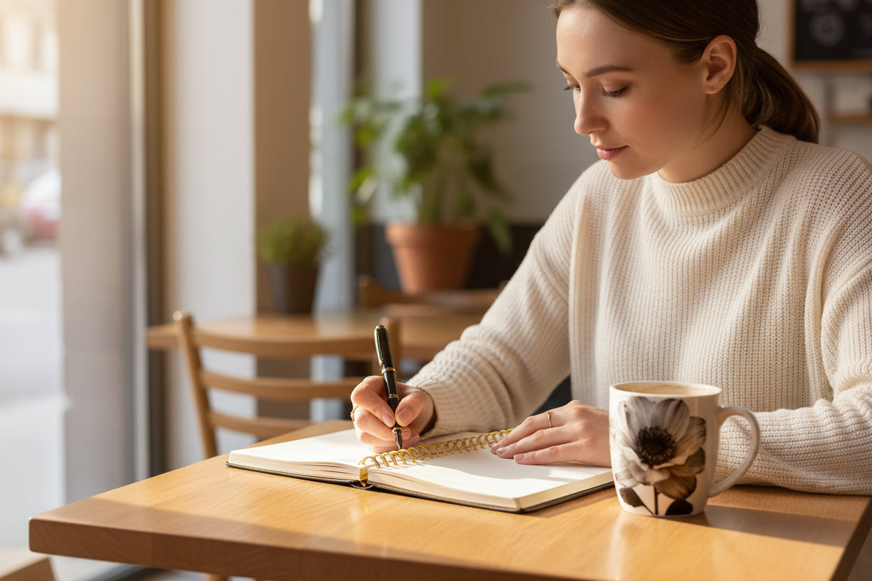 2026 Annual Strategic Leadership Planner-Black & White Florals-Hardcover-Spiral Bound, Guided, & Dated