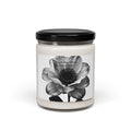 Black & White Florals Scented Soy Candle — 9oz Fragrance Jar