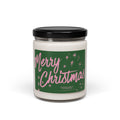 Pink & Green Holiday Scented Soy Candle — 9oz Holiday Fragrance Jar
