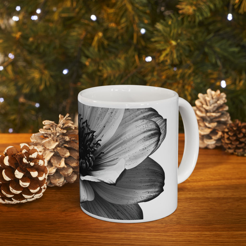 Black & White Floral — "Polite Situations" Mug (11oz & 15oz)