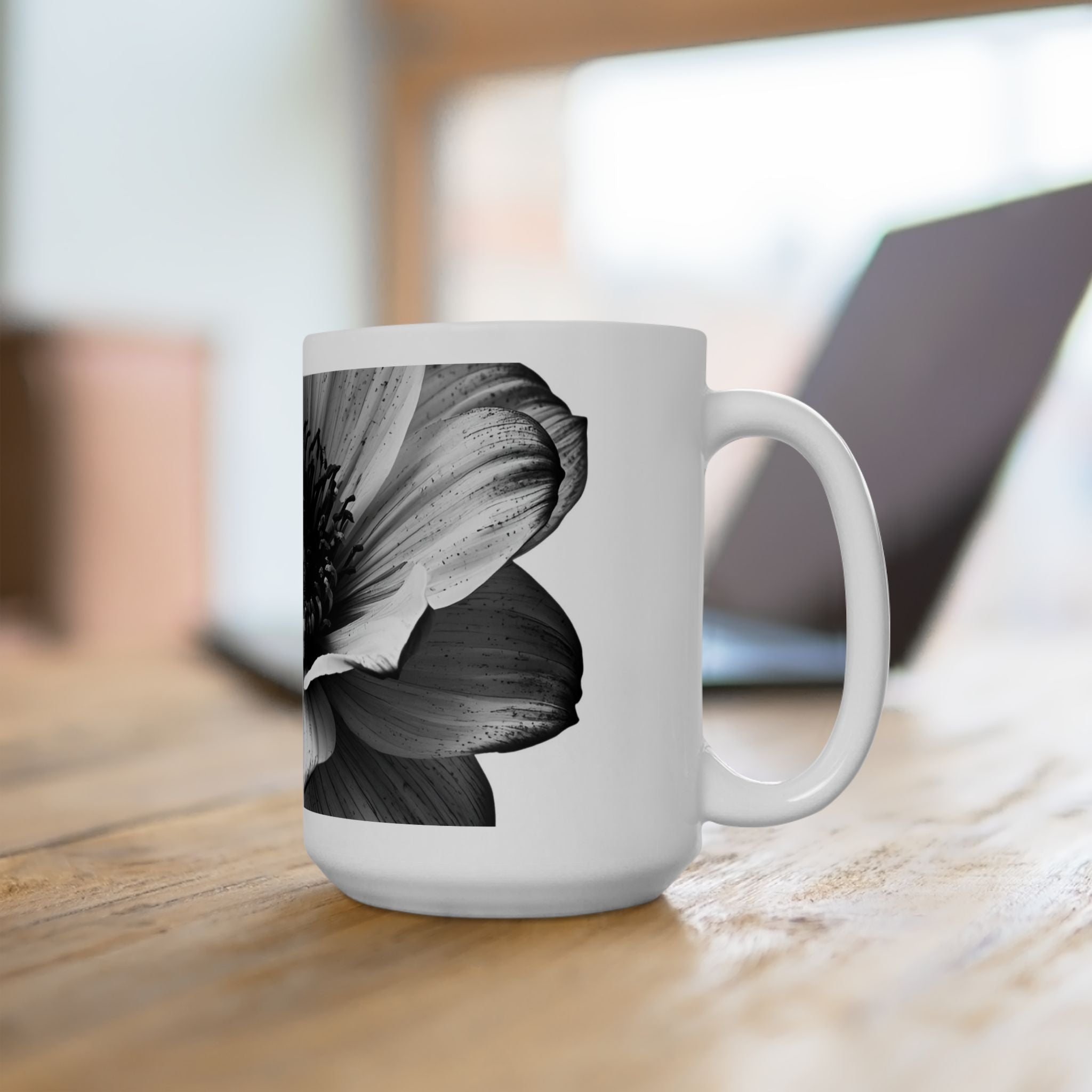 Black & White Floral — "Polite Situations" Mug (11oz & 15oz)