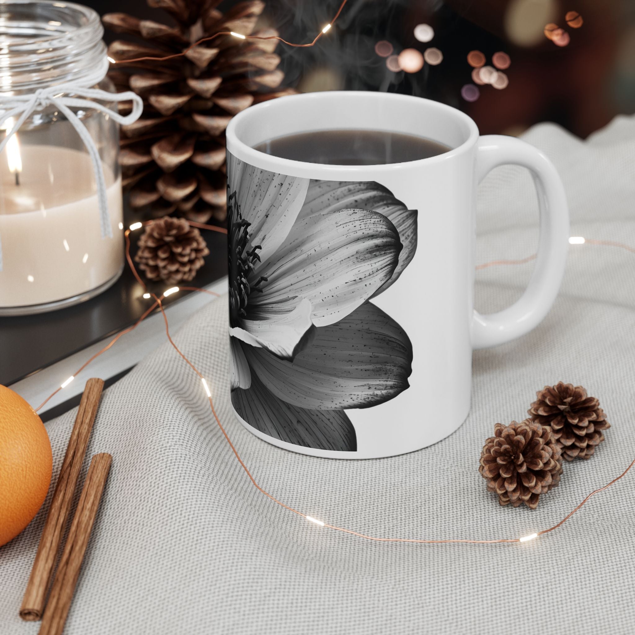 2026 Annual Planner & Mug "Bundle"-Black & White Florals