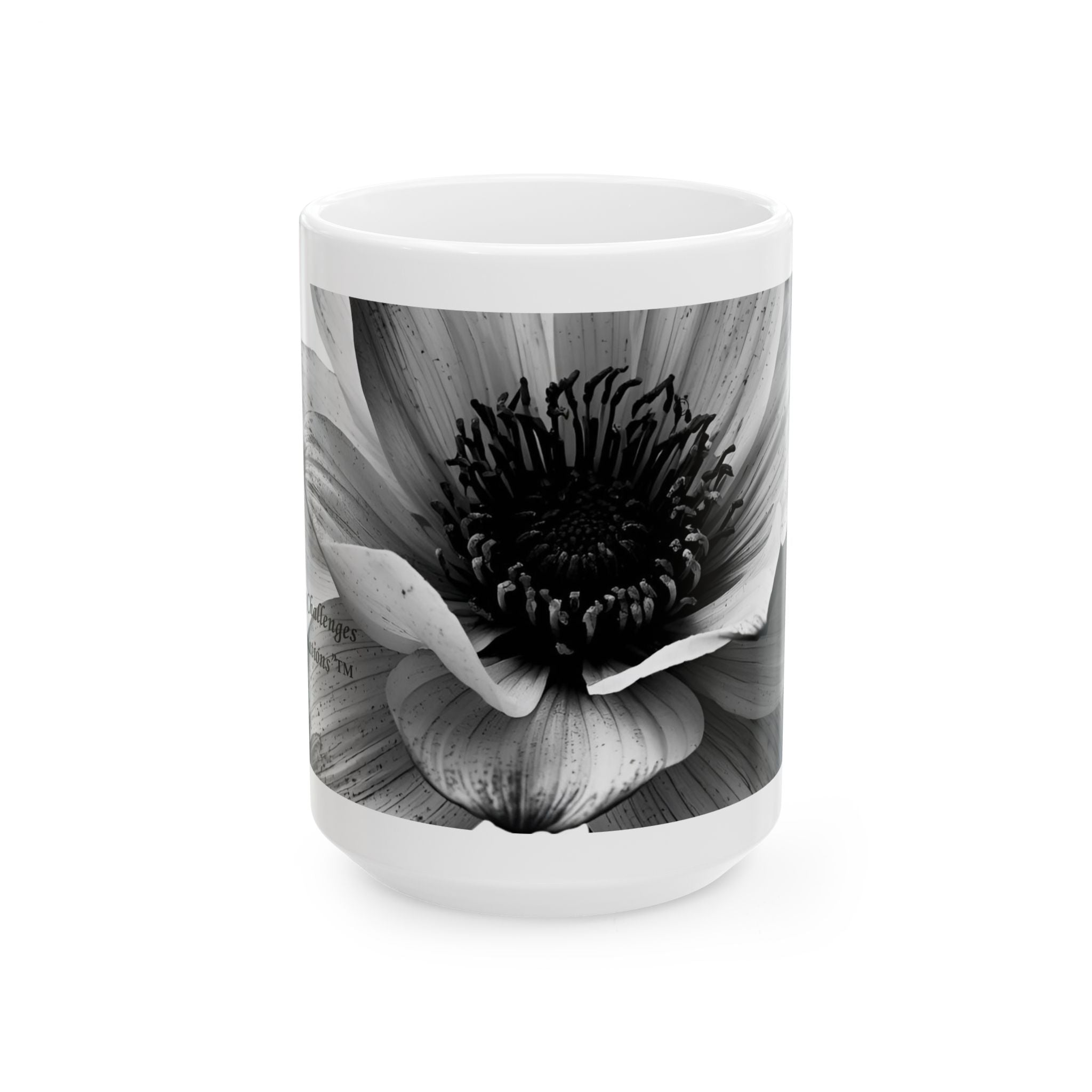 Black & White Floral — "Polite Situations" Mug (11oz & 15oz)