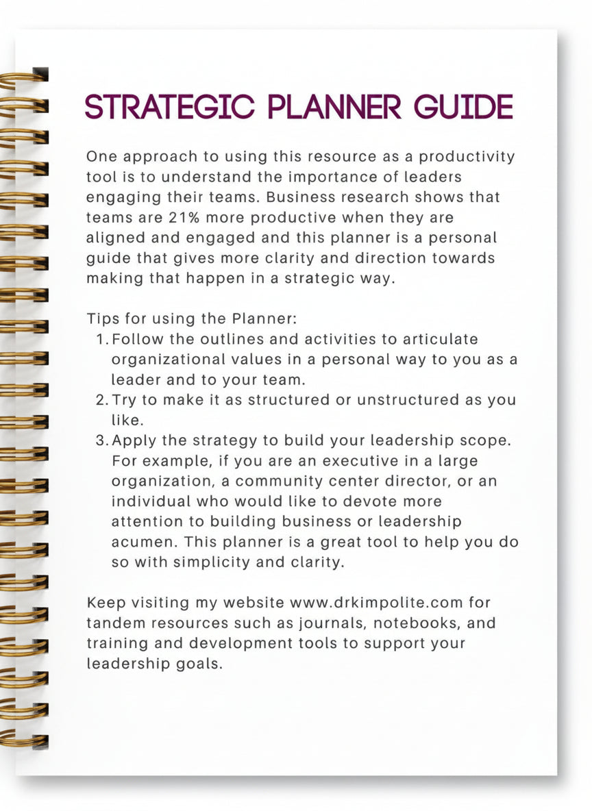 2026 Annual Strategic Leadership Planner-Black & Pink Florals, Spiral Bound, Guided, & Dated